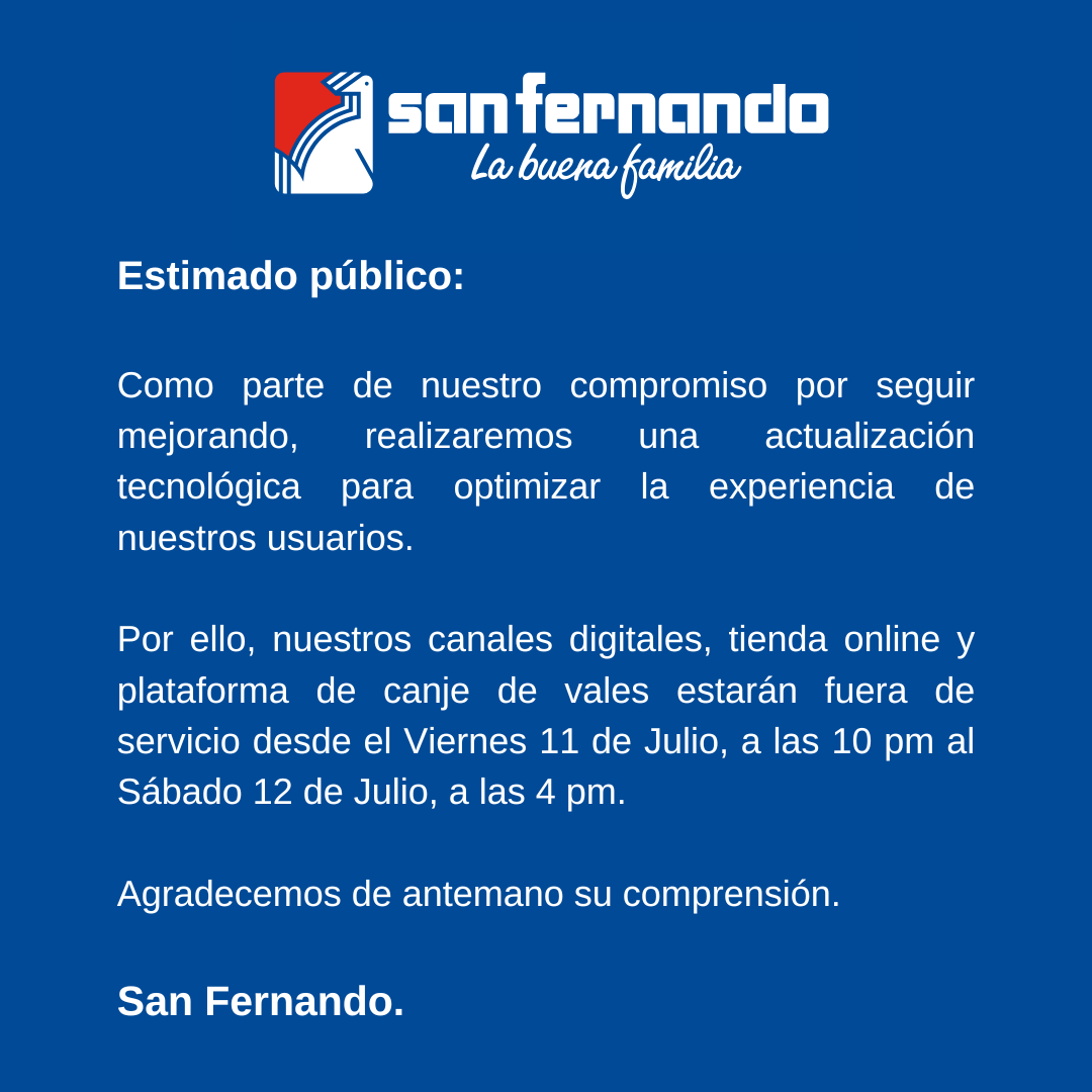 Comunicado utilidades san fernando 2024